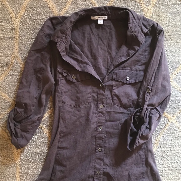 Grey James Perse Button Down - Picture 4 of 6